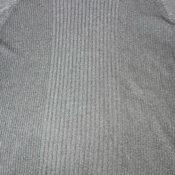Kenneth Cole top sweater V-neck gray stretch long sleeve ribbed LG Nylon/wool - Picture 8 of 8